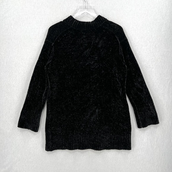 ARITZIA WILFRED Sweater Womens Small Black Chenille V-neck Chunky Oversized - Picture 2 of 11